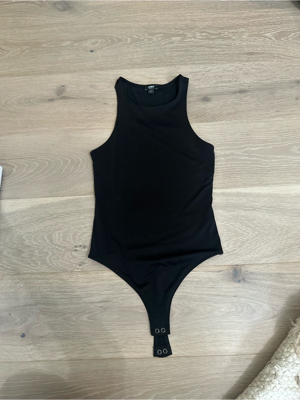 Express Black Scoop Neck Body Contour Top